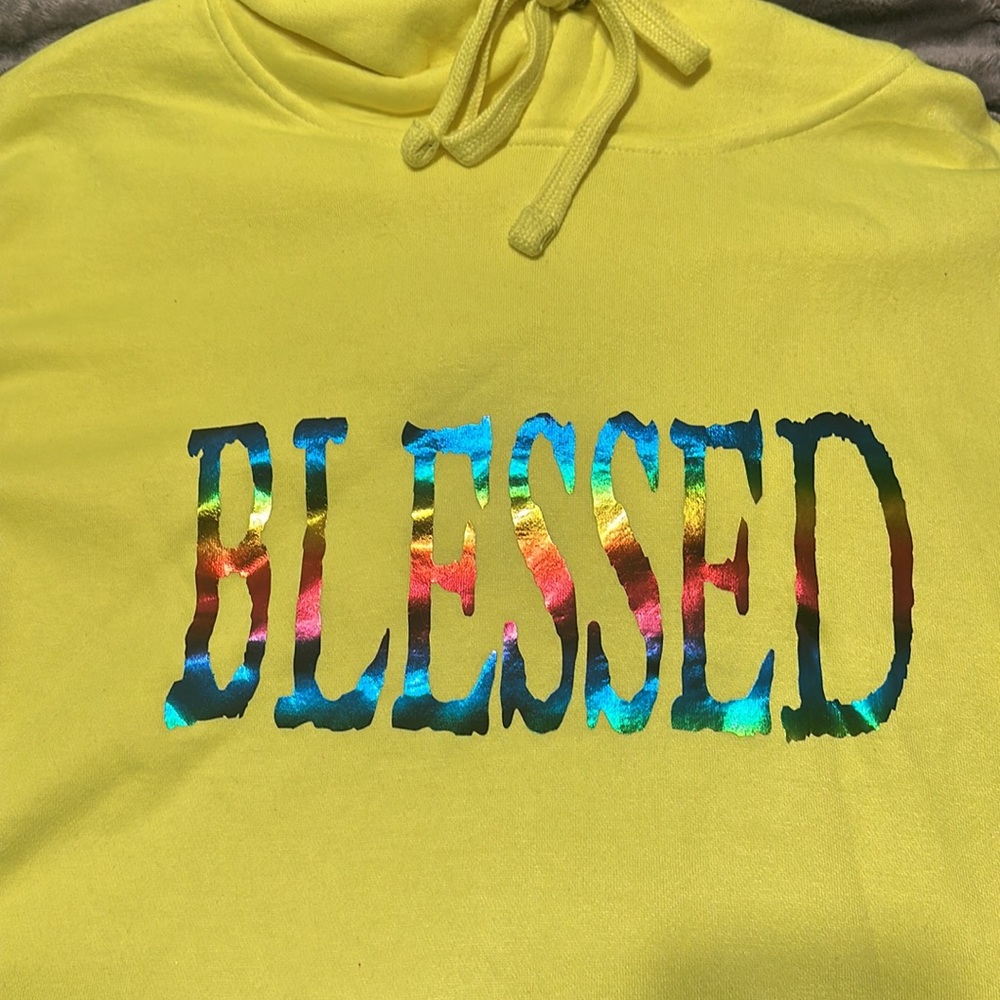 Neon ladies cropped hoodie